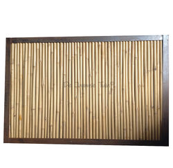Tuinhek Bamboe Cortenstalen Frame